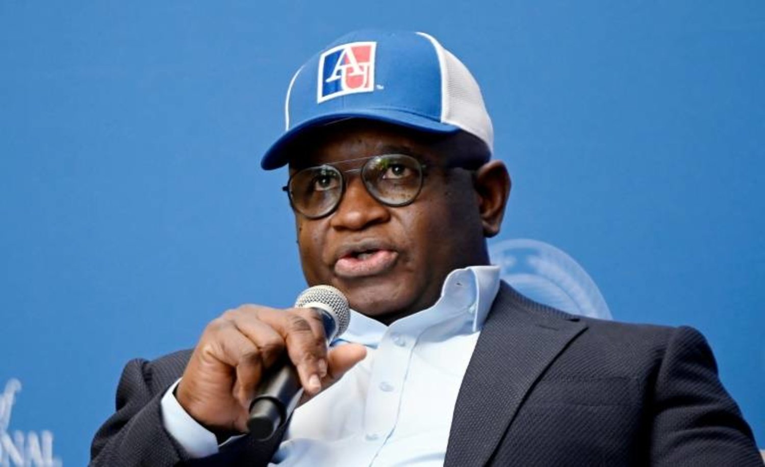 SIERRA Leone President Julius Maada Bio delivers a keynote speech at the American University School of International Service in Washington, DC. | OLIVIER DOULIERY/AGENCE FRANCE-PRESSE