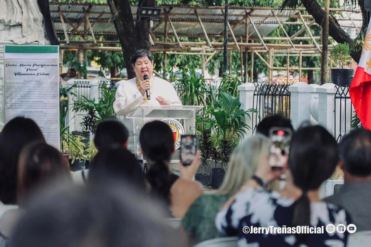 Teddy Kalaw IV at the inauguration of his great-grandmother's monument in Molo Plaza. | PHOTOGRAPH COURTESY OF fb/teddy kalaw