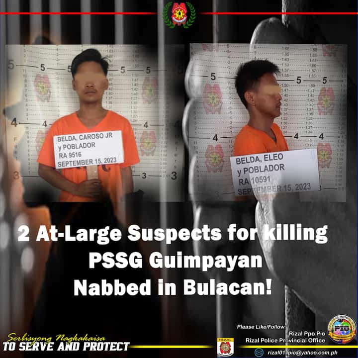 Taytay cop slay suspects in custody