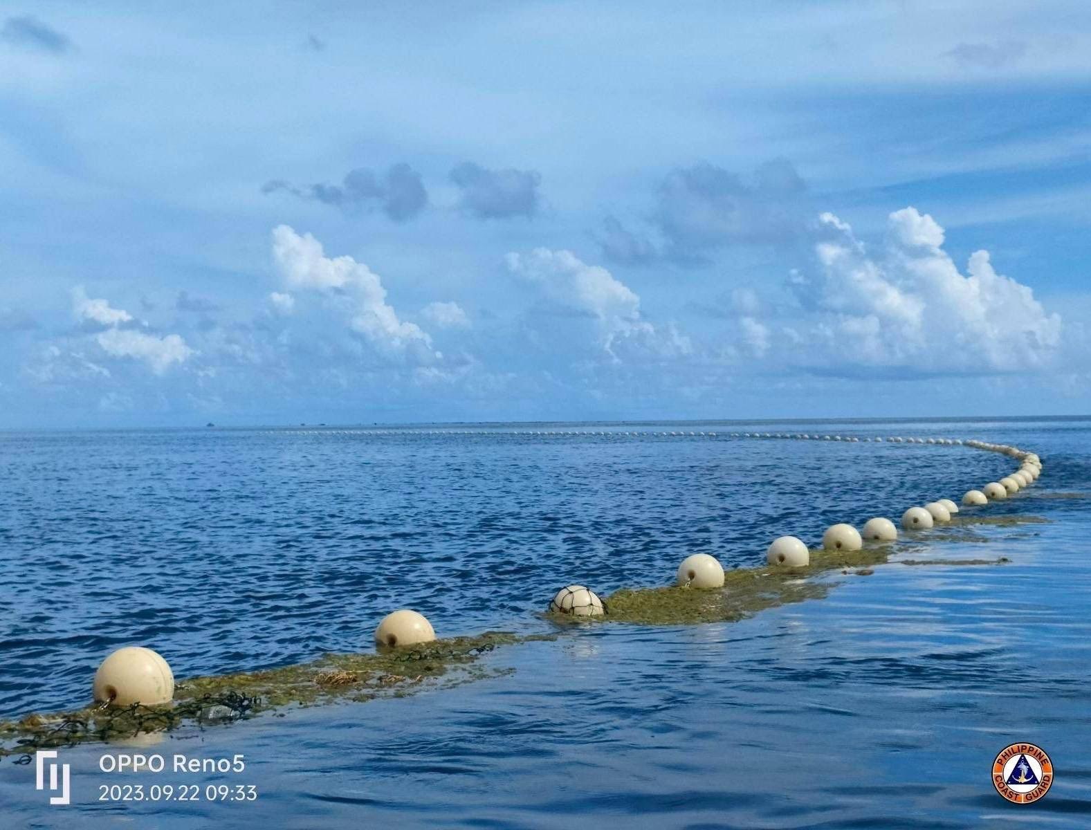 PCG condemns China-installed floating barrier in southeast part of Bajo de Masinloc