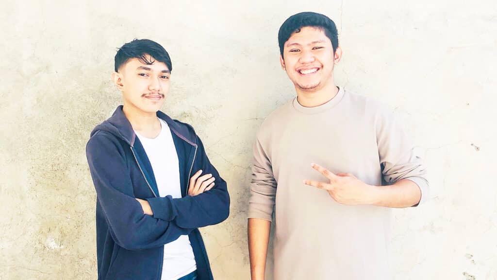 SPACEZERO Interactive is helmed by two CS and IT students. From left, Joshua Renzie A. Bicoy (lead developer) and Alvin Vann V. Arapoc (3D artist/Marketing).