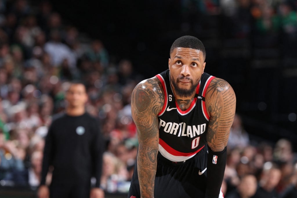 PORTLAND sends Damian Lillard to Milwaukee in a blockbuster three-team trade. | SAM FORENCICH/AGENCE FRANCE-PRESSE
