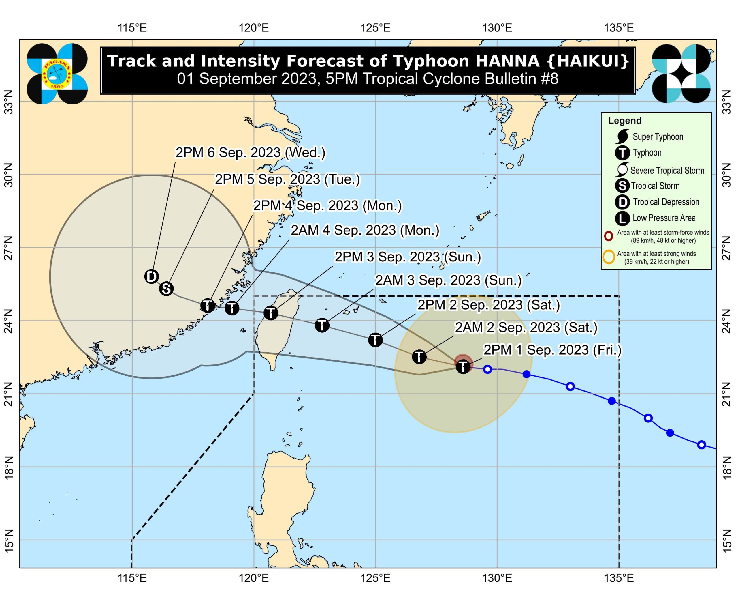 Typhoon ‘Hanna’ may reach peak intensity by Sunday