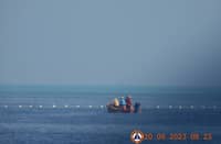 China's 300-m floating barrier on Scarborough Shoal prevents Philippine fishing boats from entering the shoal, denying them their livelihood as well as depriving the country of a valuable food source. (Photo courtesy of the Philippine Coast Guard)