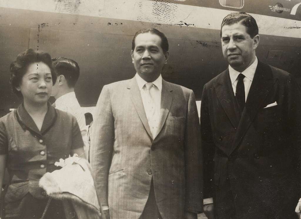 Former President Diosdado Macapagal (then Vice President) in 1960 in one of the Philippines' first high-level visits to Brazil.