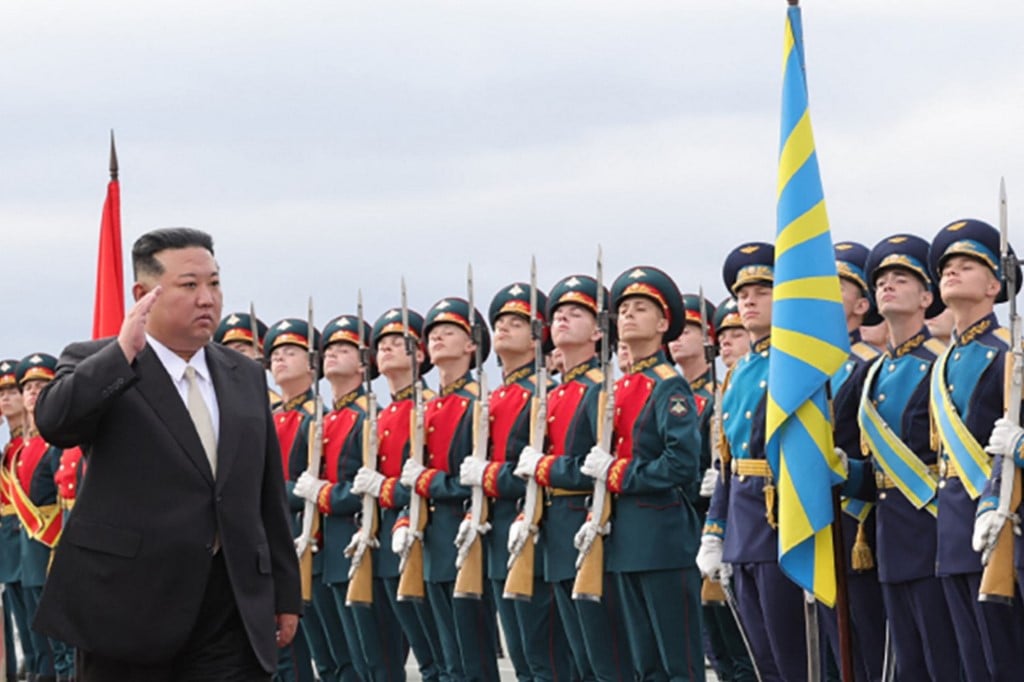 Kim meets Russian defence minister, inspects missile and warship
