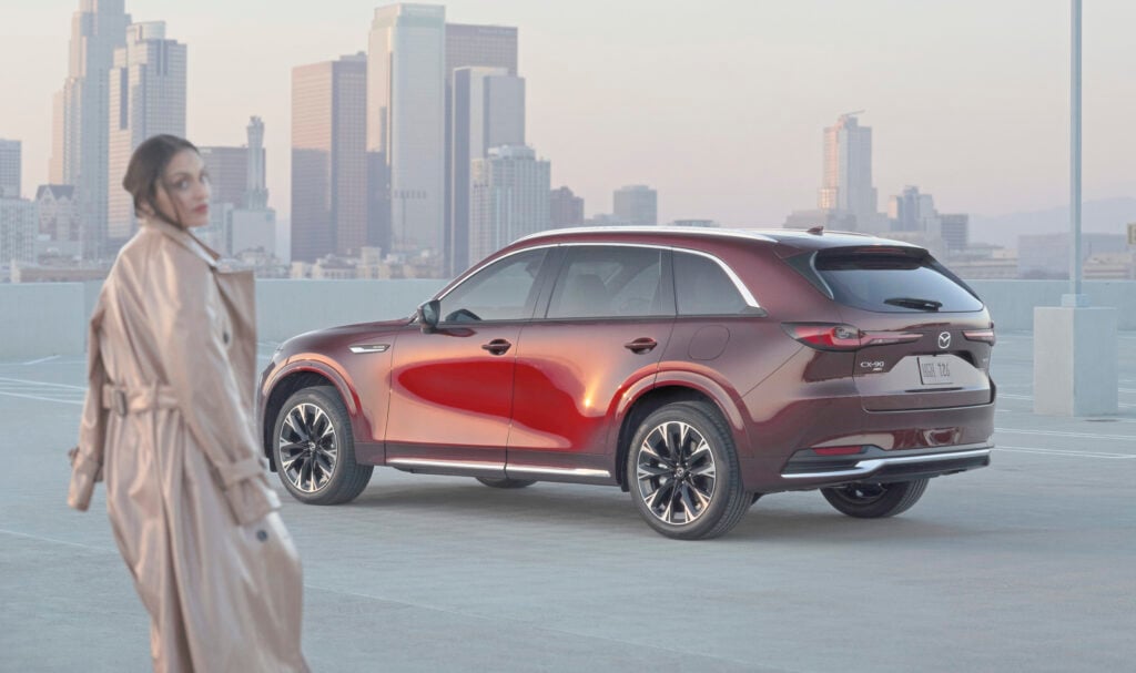 MAZDA'S signature Artisan Red Premium color helps accentuate the curves and lines of the CX-90. | PHOTOGRAPH COURTESY OF Mazda Philippines