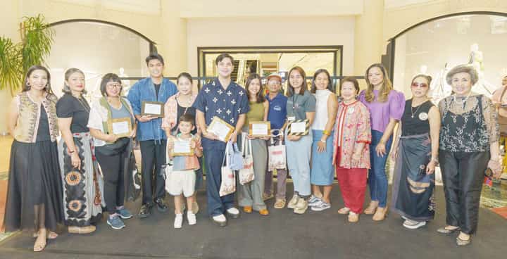 Winners of the ArteFino Maker’s Lab: Totally Upcycled Design Challenge and Stilo ArteFino Modern Filipino Awards, with ArteFino organizers and representatives from sponsor Security Bank, during the awarding ceremony and cocktail reception on 25 August 2023 at the Power Plant Mall. | PHOTOGRAPH COURTESY OF SECURITY BANK