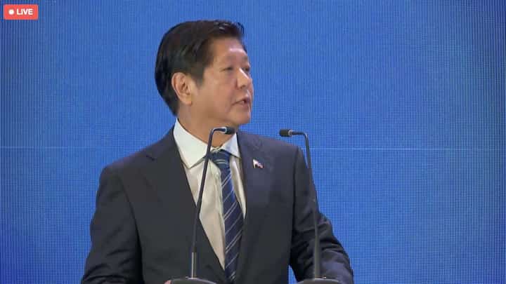 President Ferdinand Marcos Jr. delivers his opening remarks at the 10th Asia Summit in Milken Institute, Singapore. (Screenshot from Milken Institute)