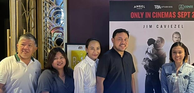 Photo from BI: At a Mall in Las Piñas, Senator Mark Villar and Undersecretary Emmeline Villar together with the I-PROBES officials watched the special screening of "Sound of Freedom"