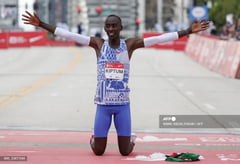 Marathon world record holder Kiptum sidesteps talk of two-hour mark