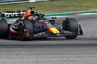 Red Bull Racing's Dutch driver Max Verstappen races in the Sprint Shootout at the Circuit of the Americas in Austin, Texas, on 21 October, 2023, ahead of the United States Formula One Grand Prix.