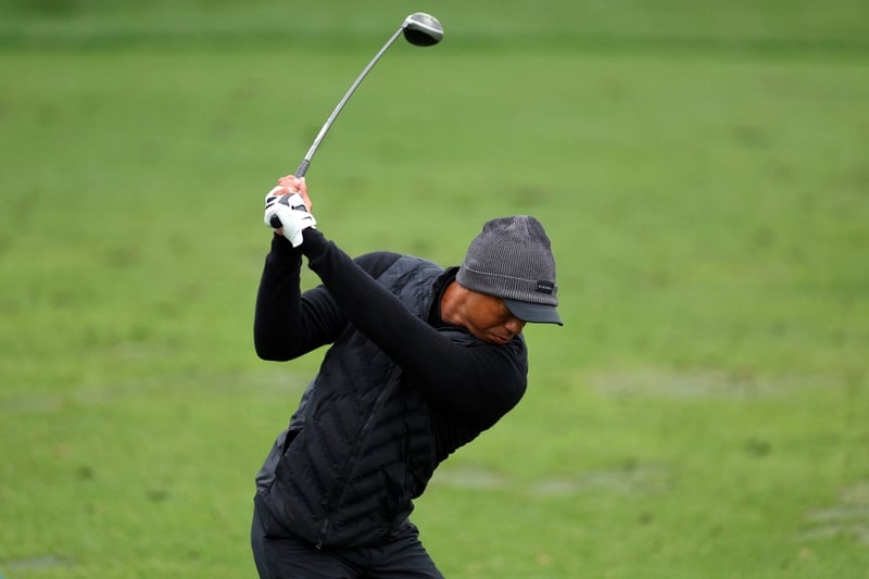 Tiger hitting golf shots again after ankle surgery