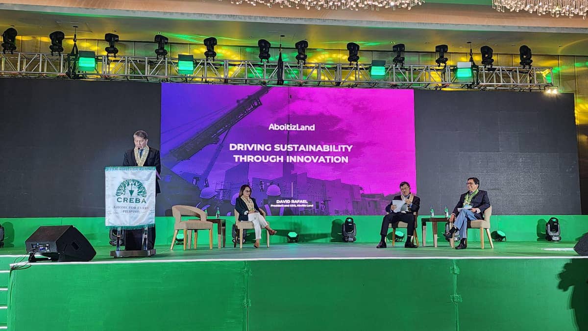 Aboitiz Land CEO and president David Rafael delivered a talk on Aboitiz Land's initiatives on "Driving Sustainability through Innovation" at the CEO Forum of the CREBA Golden Jubilee National Convention &amp; Housing Expo.