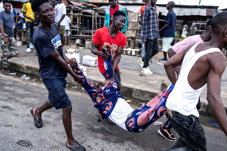 Clashes erupt at Liberian president’s re-election parade