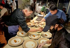 Chef Francis David busy preparing a dish.(Photographs by Roel Hoang Manipon for the Daily Tribune)