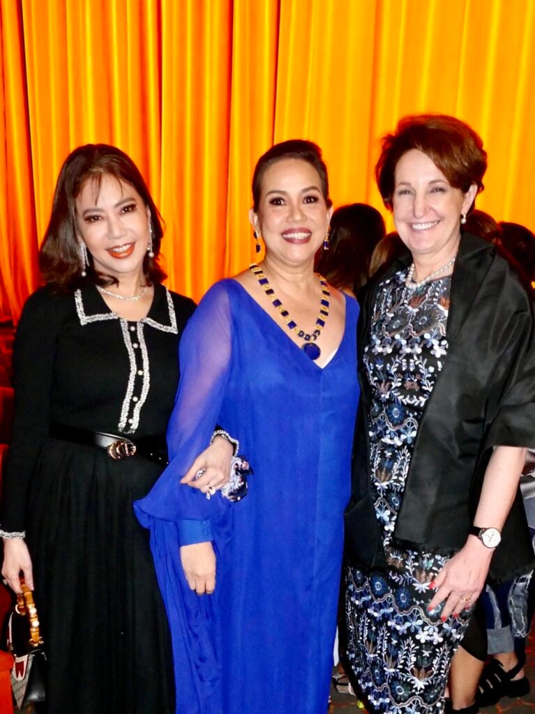 THE author with Maymay Liechtenstein and US Ambassador MaryKay Carlson.