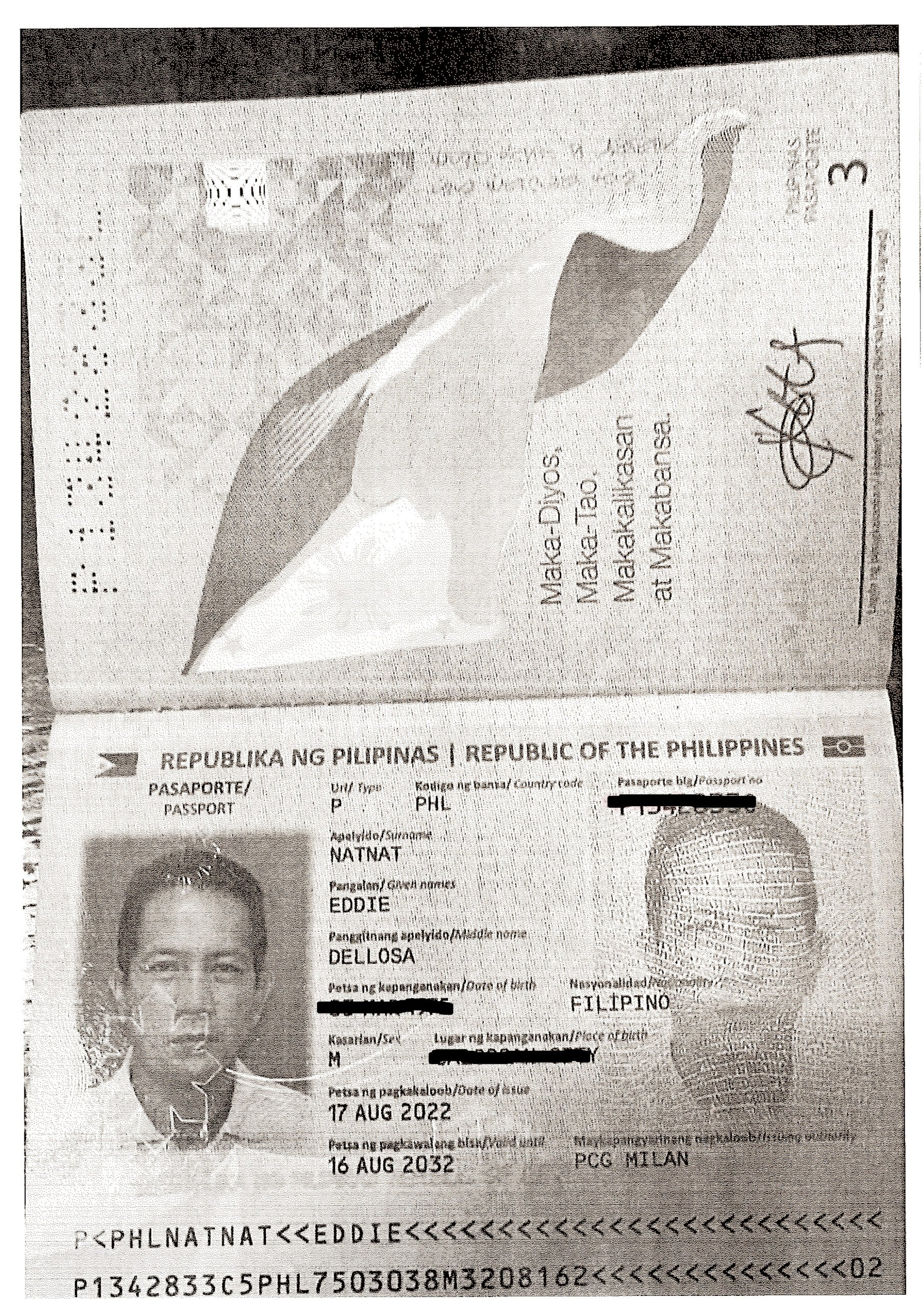 EDDIE Natnat waited three years for his residence permit only to be told that the documents provided by Krizelle Respicio were fake.  |  PHOTOGRAPH COURTESY OF RDN