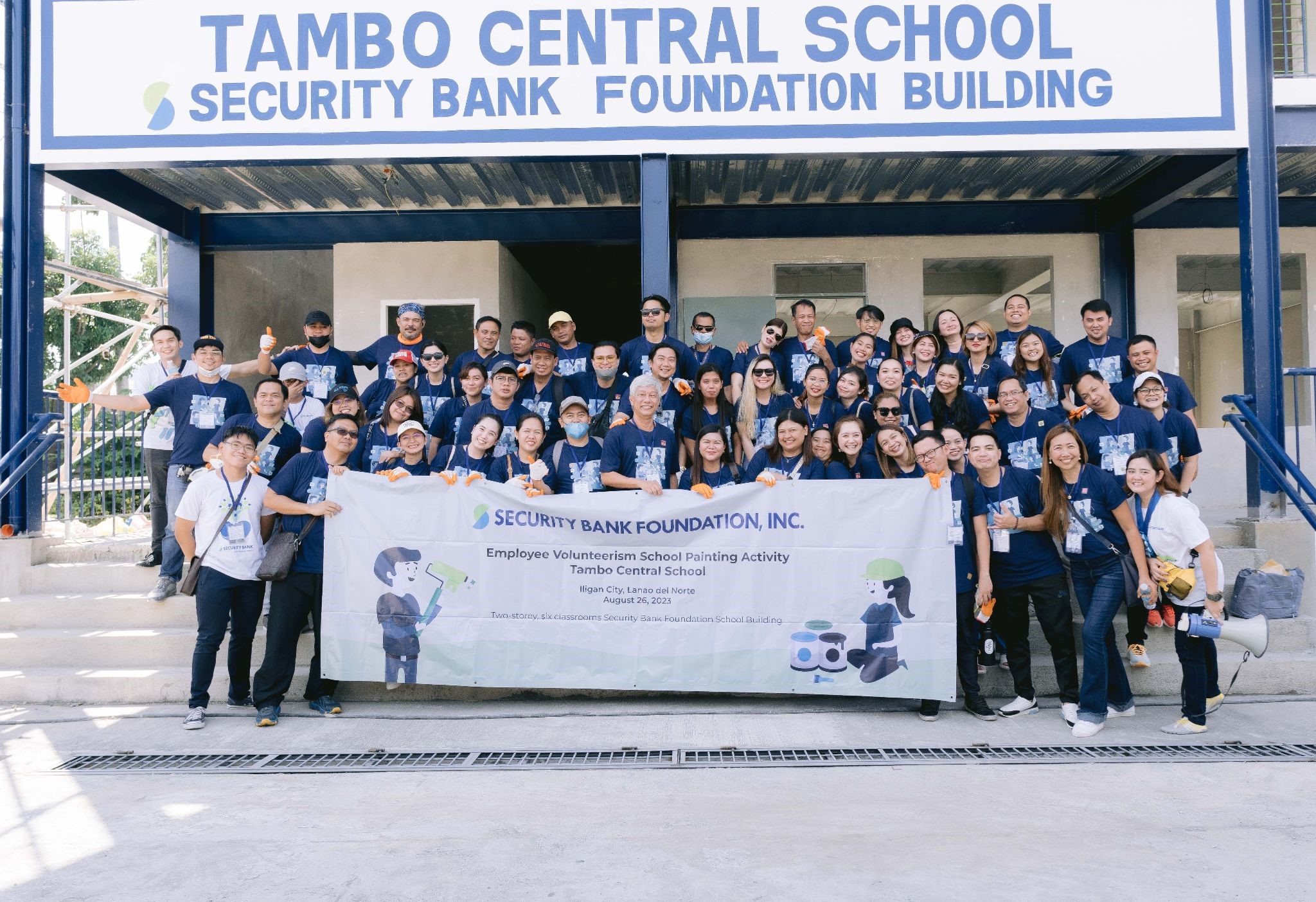 Security Bank employees spruce up six classrooms  in Iligan City
