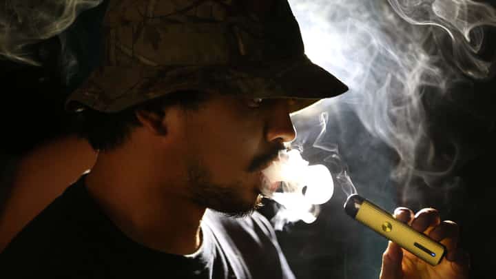 FILE PHOTO: Man vaping. Photo by Analy Labor. 27 January 2022.