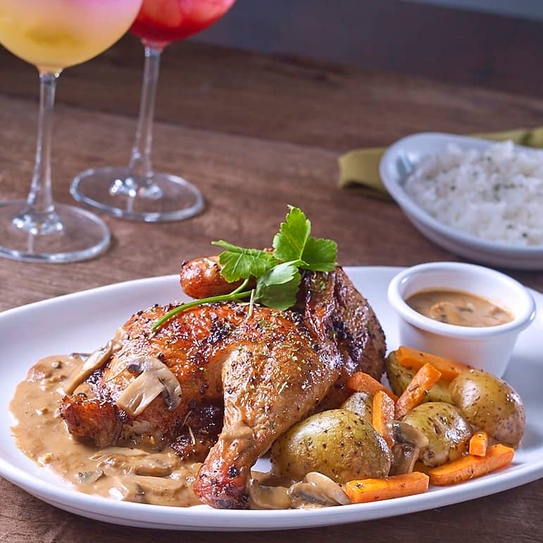 OLIVE Garden's Herb Roasted Chicken.