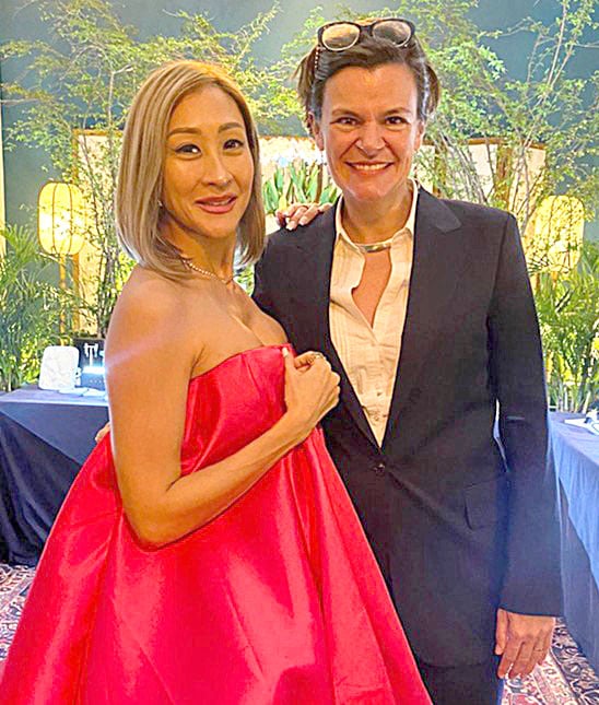G Young with UK Ambassador Laure Beaufils.