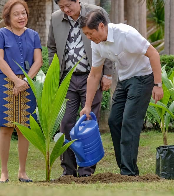 PHOTOGRAPH BY YUMMIE DINGDING<br />FOR THE DAILY TRIBUNE @tribunephl_yumi<br />Growth mindset Steering the country forward sometimes means starting from the ground up, as President Ferdinand Romualdez Marcos Jr. shows in planting a coconut seedling during the 50th anniversary of the Philippine Coconut Authority this year.