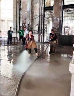Fire-gutted Manila Post Office cleaned up