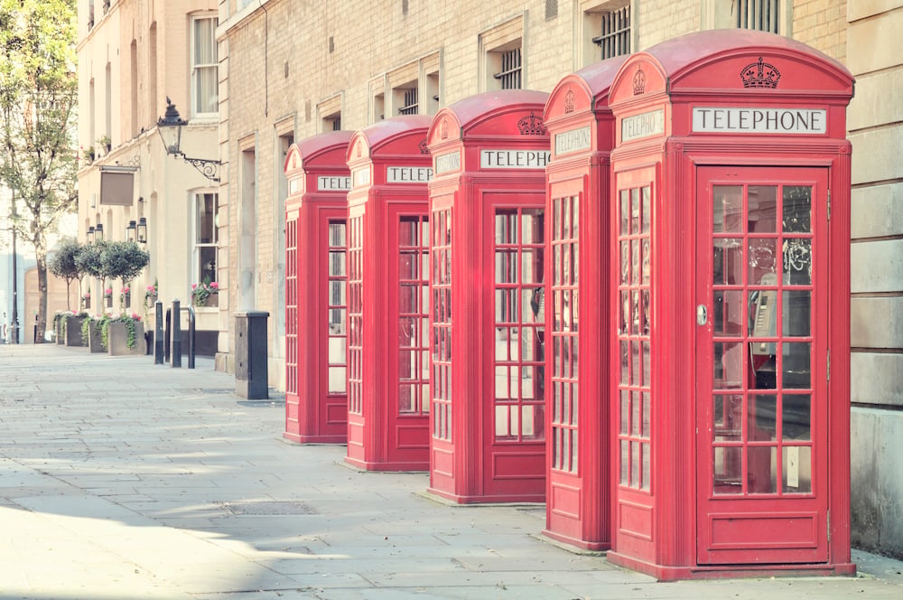 BRITAIN’S ICONIC PHONE BOX — It could come in any color as long as it’s red