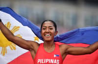 Robyn Brown qualifies in the finals of the women's 400m hurdles in the 19th Asian Games. (File photo/AFP)