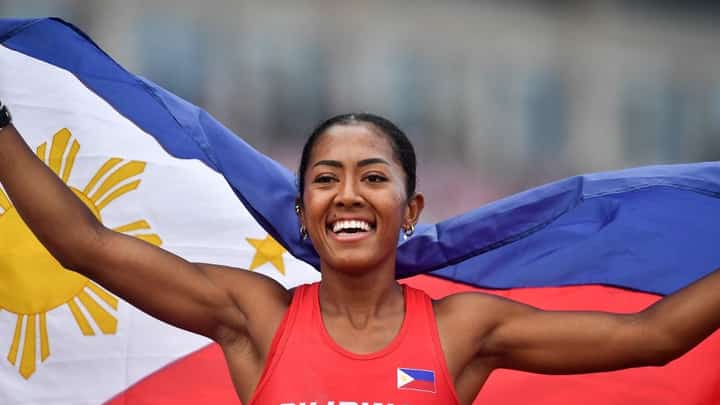 Robyn Brown qualifies in the finals of the women's 400m hurdles in the 19th Asian Games. (File photo/AFP)