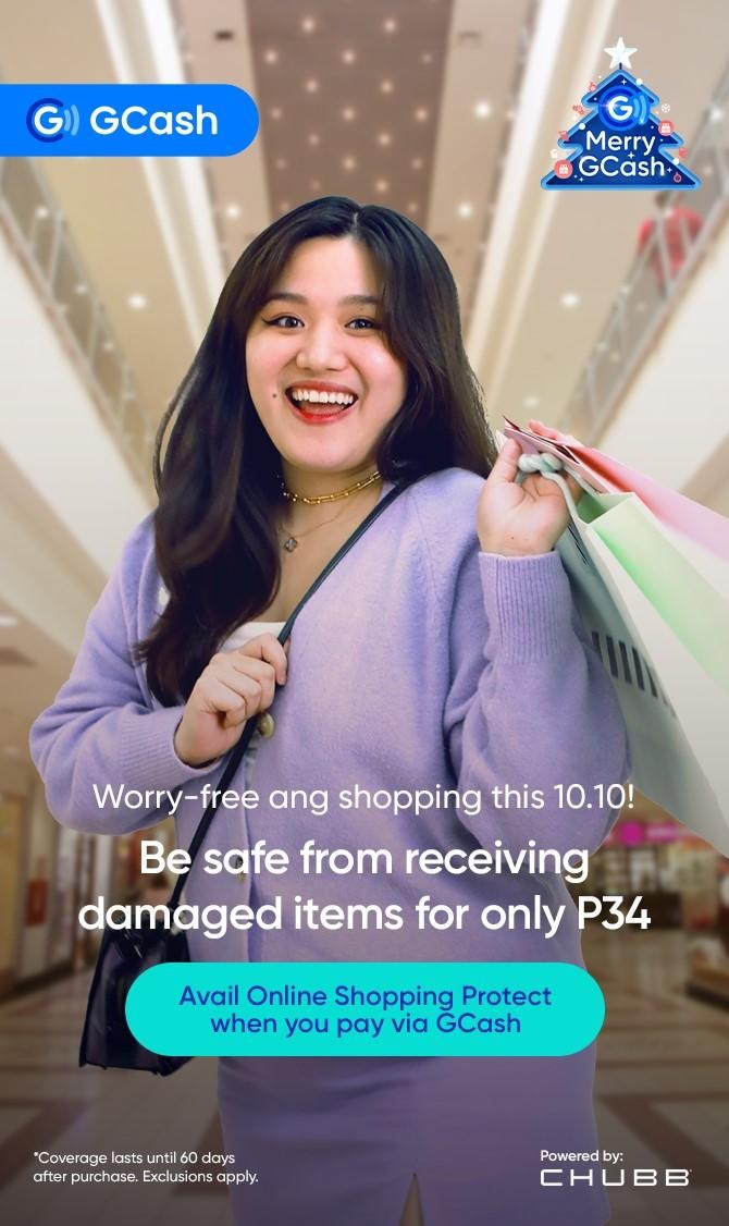 GCash offers online shopping protection via GInsure for only PHP 34