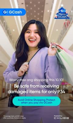 GCash offers online shopping protection via GInsure for only PHP 34