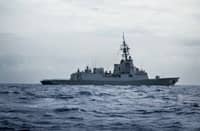 FILE PHOTO: Royal Australian Navy destroyer HMAS Hobart (Photo by Jarryd CAPPER / AUSTRALIAN DEPARTMENT OF DEFENCE / AFP)
