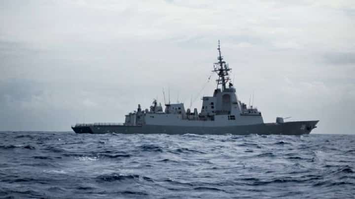 FILE PHOTO: Royal Australian Navy destroyer HMAS Hobart (Photo by Jarryd CAPPER / AUSTRALIAN DEPARTMENT OF DEFENCE / AFP)