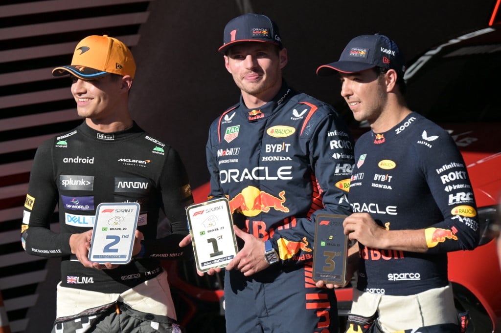 Verstappen powers to sprint victory ahead of Norris in Brazil
