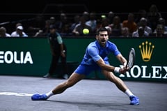 Djokovic resists Rublev to set up Dimitrov title clash in Paris