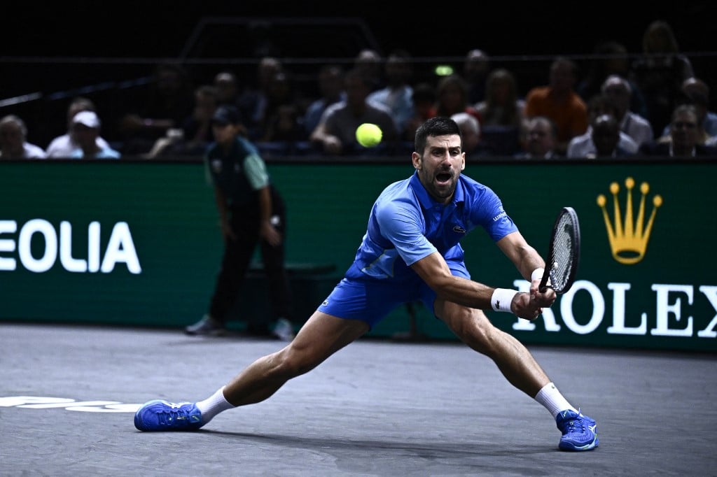 Djokovic resists Rublev to set up Dimitrov title clash in Paris