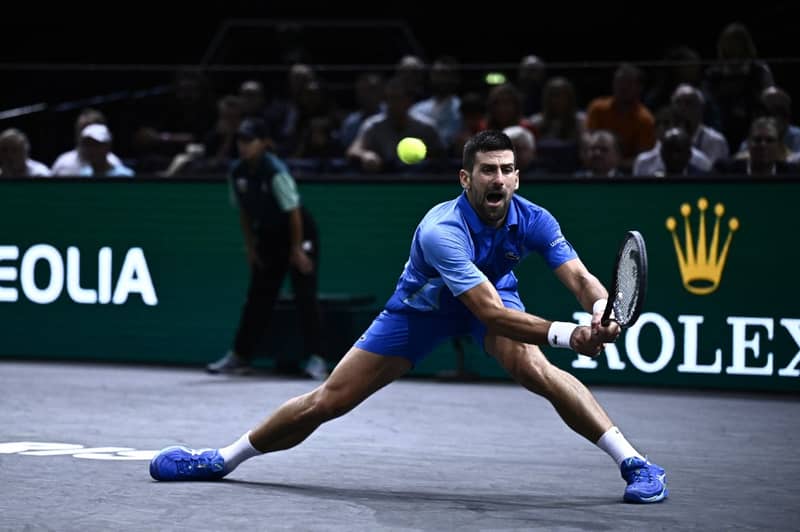 Djokovic resists Rublev to set up Dimitrov title clash in Paris