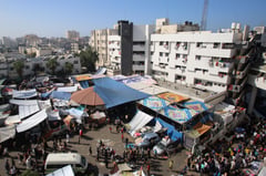 Palestinians say deadly strike hit Gaza hospital