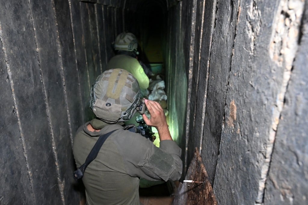 Israel army shows reporters tunnel in Gaza hospital