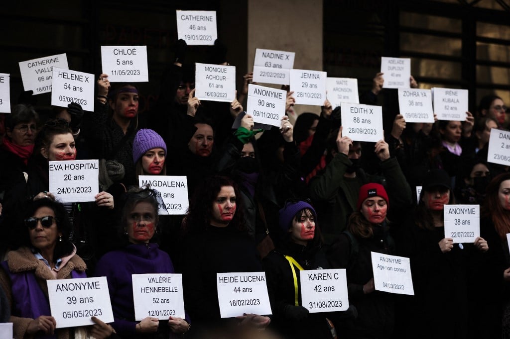 Thousands march in France to denounce violence against women