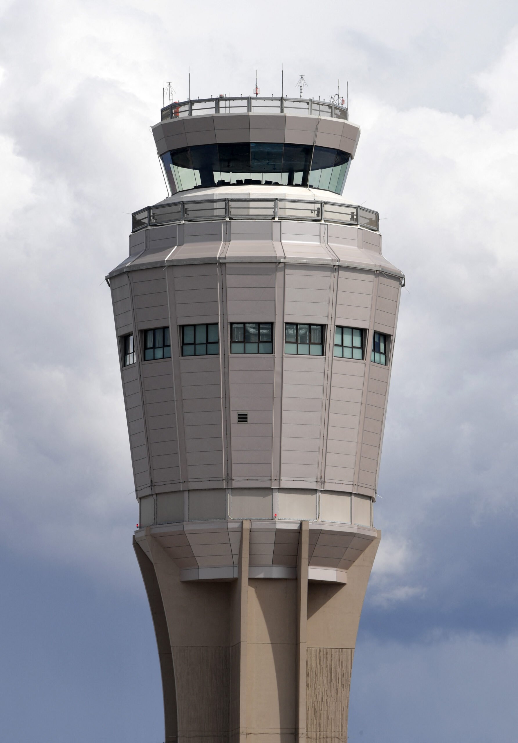 Ethan Miller/AGENCE FRANCE-PRESSE
The air traffic control tower at McCarran International Airport is shown in Las Vegas, Nevada. Airports are expected to return to their pre-pandemic health by June next year as most airlines rebuild their fleet.