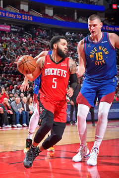ROCKETS EXPLODE — Houston shocks Denver; Maxey drops 50