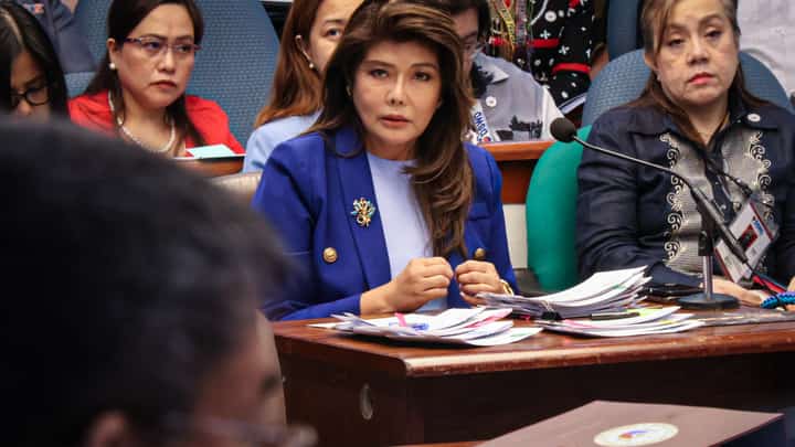 FILE: Sen. Imee Marcos during deliberations on the Department of Social Welfare and Development budget for 2024 on 16 November 2023. | 📷 Dianne Bacelonia.
