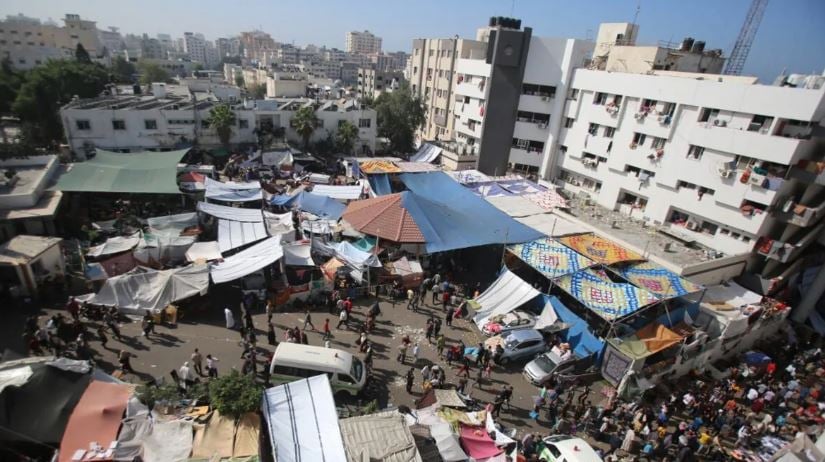 Hundreds flee Gaza hospital on foot