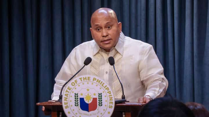 Sen. Bato dela Rosa upset at Sen. Hontiveros’ reso urging gov’t to cooperate with ICC probe. |📷 Dianne Bacelonia