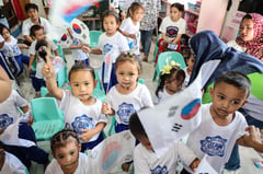 A camp for children in war