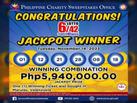 Lone Valenzuela bettor hits P5.9-M lotto jackpot