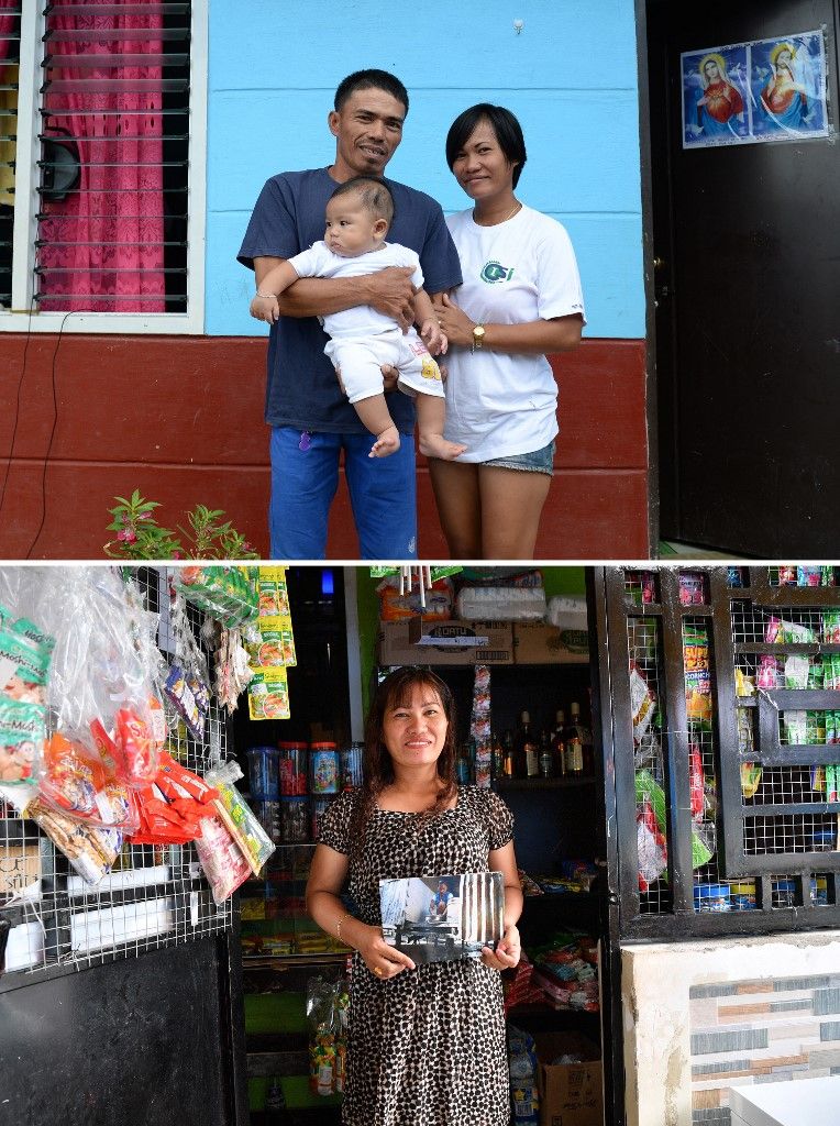 TED ALJIBE/AGENCE FRANCE-PRESSE
SUPER typhoon ‘Yolanda’ survivor Juvilyn Tanega says she’s lucky to have been blessed with her child Jacob, with her partner Joel Aradana. The two lost to the typhoon all of their children from previous relationships.